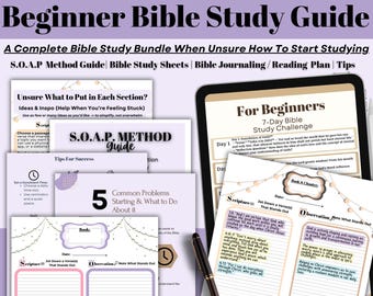 Bijbelstudiegids voor beginners: afdrukbaar dagboekplan (digitale tool)