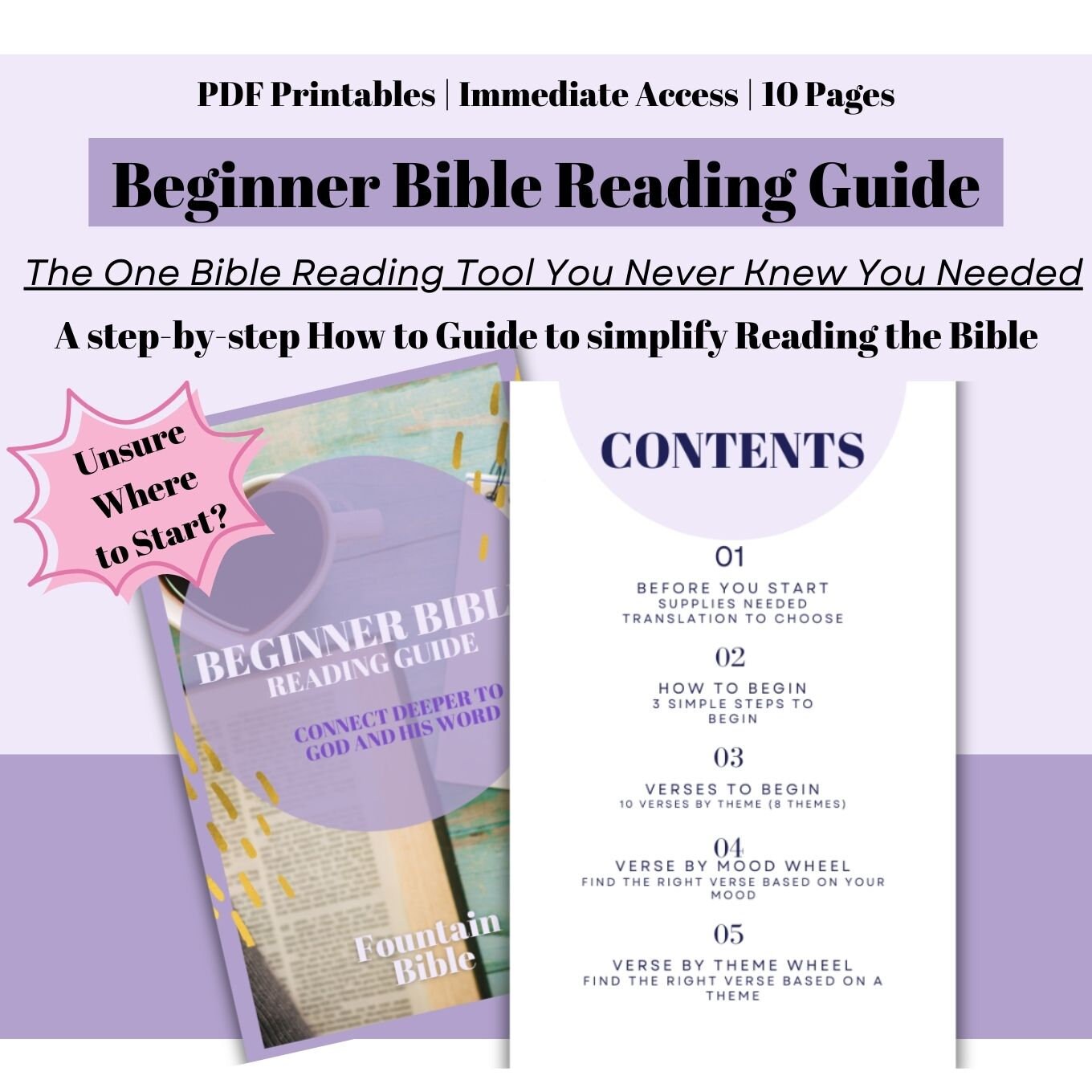 Bible Study Reading Guide Step by Step How & Where to Start Reading