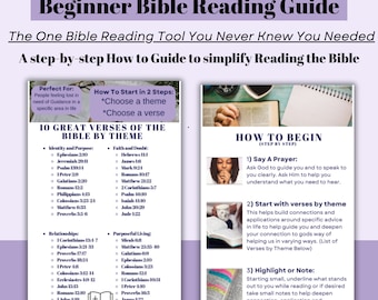 Bijbelleesgids voor beginners: actuele verzen en studieblad (digitale download)