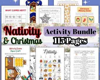 Activiteitenbundel christelijke kerststal: kleurplaten, spellen (pdf)