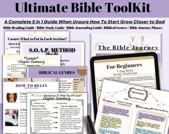 Bijbelstudietoolkit voor beginners: lezen, dagboek bijhouden, genregidsen (digitale download)