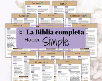 Hojas Biblicas en español e inglés- Resúmenes de Libros Bíblicos niepublikowane i cyfrowe