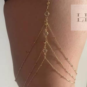 Boho Elastic Band Crystal Leg Thigh Chain, Sparkling Festival Body Jewelry, Perfect Stylish Bohemian Leg Accessory,Leg Chain