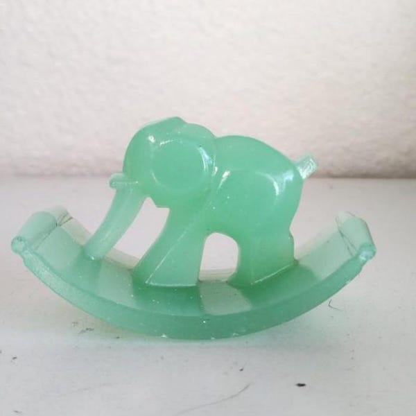 RARE Depression Glass Rocker Rocking Jadeite Elephant Ink Blotter Jade ite Jadite Green Glass Reserve for JANE