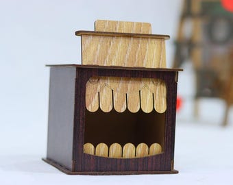 Spooky laser cut wooden box for Halloween decoration (3mm), digital files, cnc art, Glowforge art