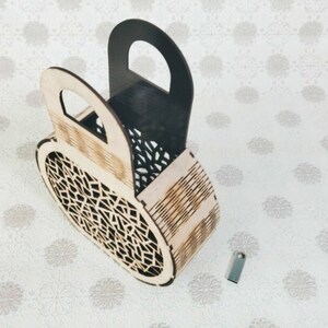 Cartera flexible para cnc láser, bolsa de madera flexible