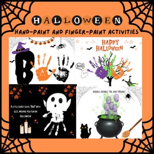 Halloween Finger and Hand-Painting Activities for Kids | Printable Halloween Art Projects | Spooky Fun for Toddlers & Preschoolers