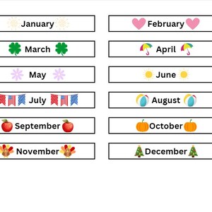 Days of the Week & Months of the Year Learning Chart | Interactive PDF ...