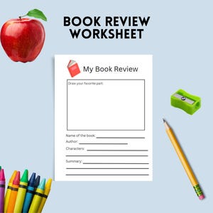 Early Learning Book Report Page | Printable Book Review Worksheet for Kids