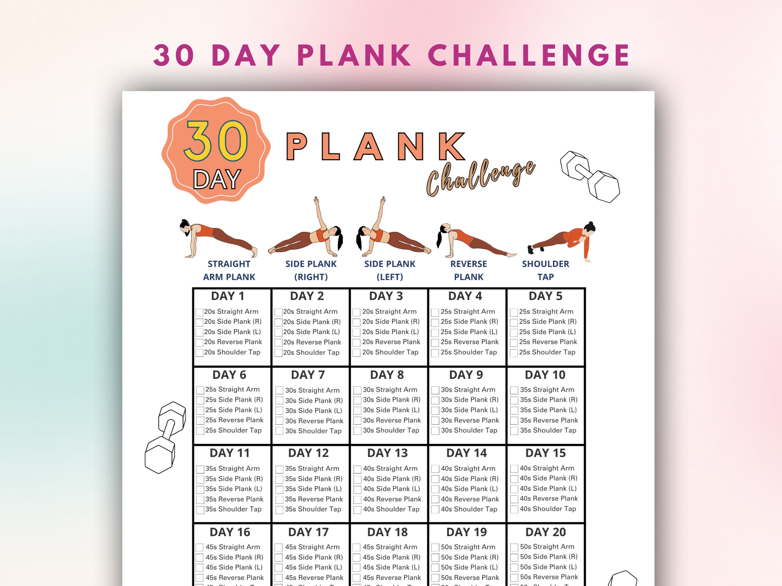 Plank plan for beginners sale