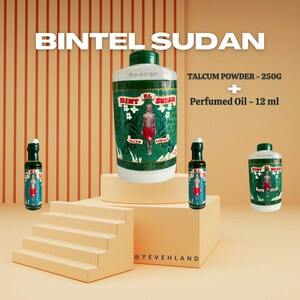 Bint El Sudan Oil Perfume & Talcum Powder KIT- 12ml / 250g