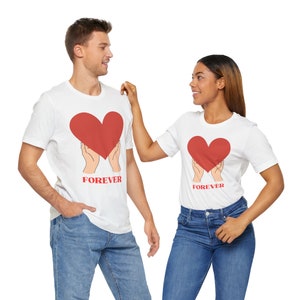 Camiseta unisex, jersey, para siempre, corazón. imagen 5