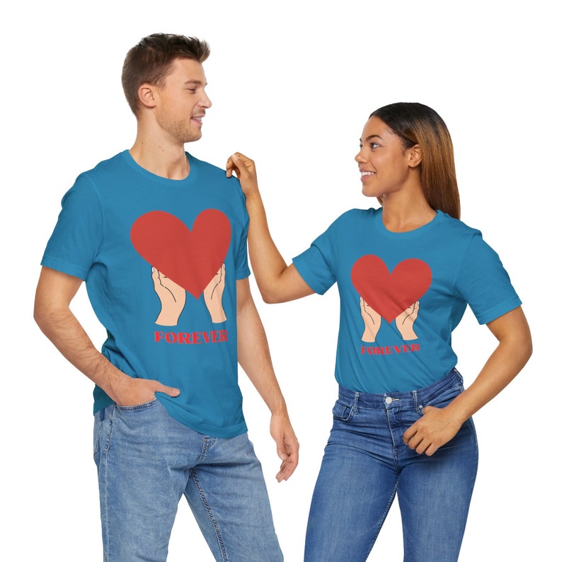 Camiseta unisex, jersey, para siempre, corazón. imagen 2