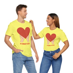 Camiseta unisex, jersey, para siempre, corazón. imagen 6