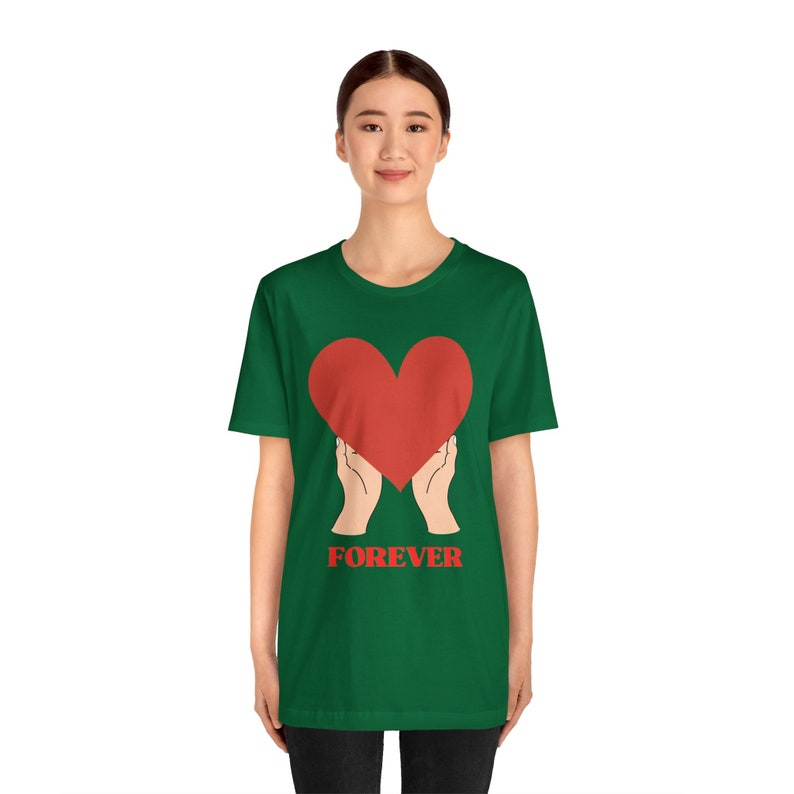 Camiseta unisex, jersey, para siempre, corazón. imagen 7