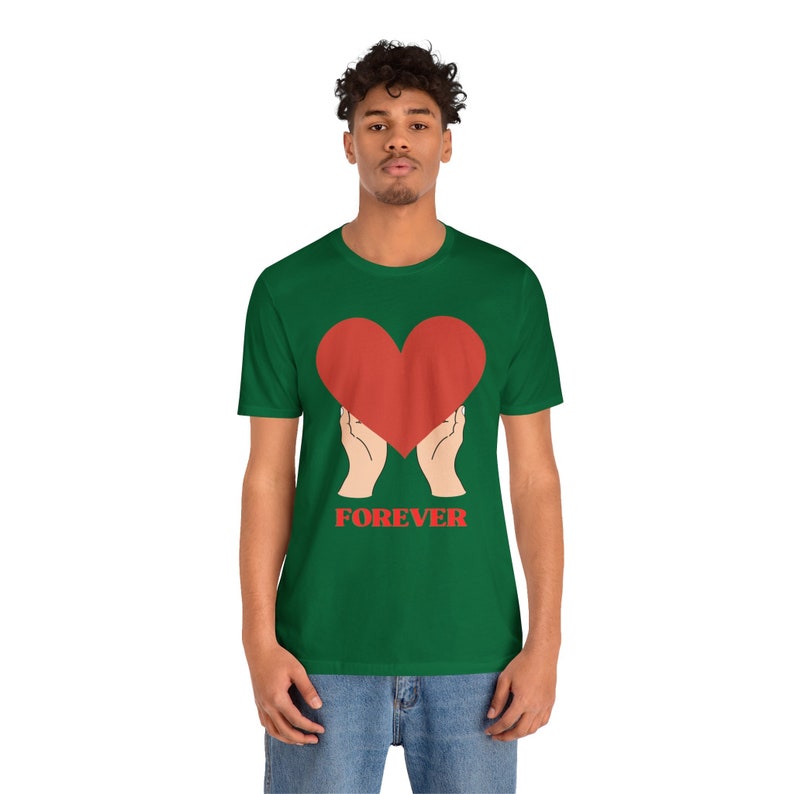 Camiseta unisex, jersey, para siempre, corazón. imagen 8