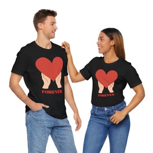 Camiseta unisex, jersey, para siempre, corazón. imagen 3