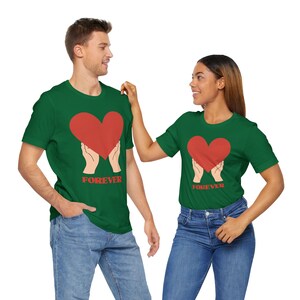 Camiseta unisex, jersey, para siempre, corazón. imagen 1