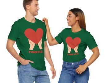 Unisex, jersey ,forever ,heart T-shirt