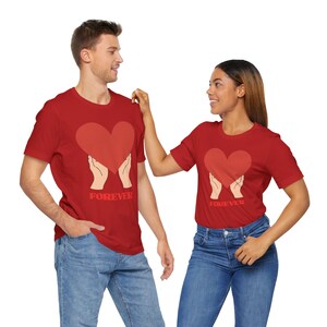 Camiseta unisex, jersey, para siempre, corazón. imagen 4