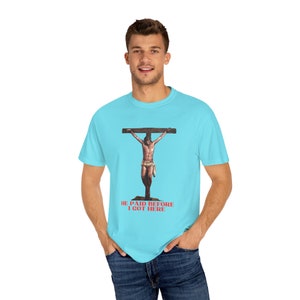 Jersey unisex religioso, camiseta crucifixión imagen 4