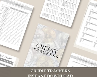 Credit Score Tracker Printable | Financial Goal Planner (Instant Digital Download)