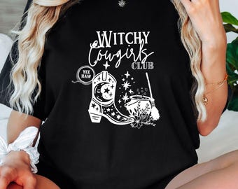 Witchy Cowgirls Club T-Shirt, Western Halloween Tee