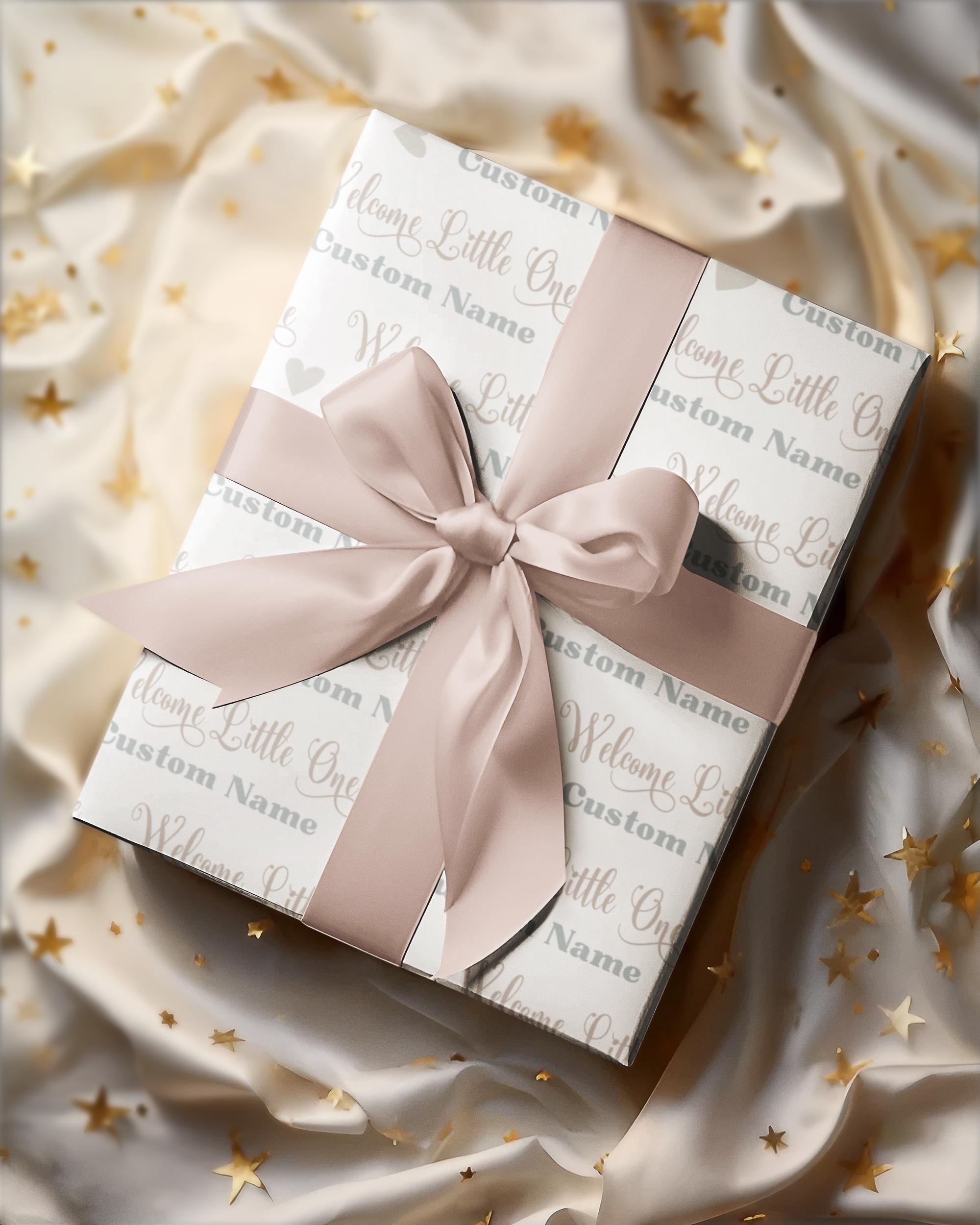 Personalized Baby Wrapping Paper, Custom Name Gift Wrap - Etsy