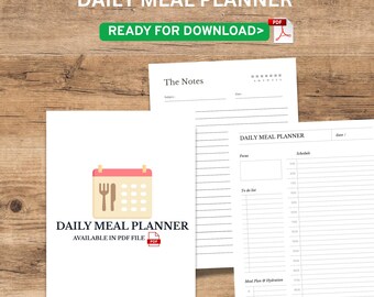 Weekly Meal Planner Printable, Kitchen Organizer (Instant Digital Download)