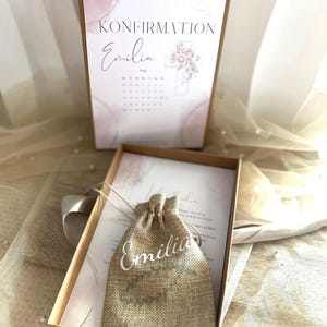 Geschenkbox "Konfirmation" mit Spruch/Watercolor/Geldgeschenkverpackung/Geschenk zur Konfirmation