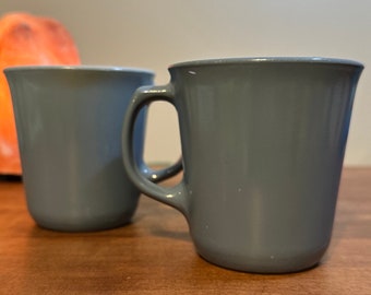 Vintage PYREX Blue Set of 2 Mugs