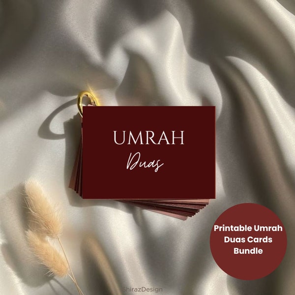 Umrah Duas Printable, Digital Download, Umrah dua cards, Duas for Umrah, Umrah flashcards, Umrah dua reminder cards, Islamic printable duas