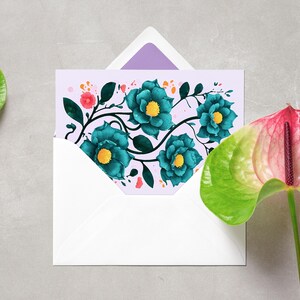 Floral druckbare Karte - Karte für alle Anlässe - digitale Grußkarte - Instant Download Briefpapier