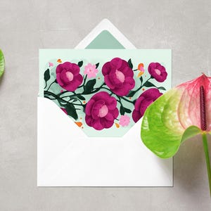 Floral druckbare Karte - Karte für alle Anlässe - digitale Grußkarte - Instant Download Briefpapier