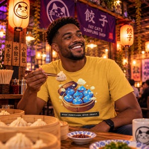 Camiseta de Dragon Quest Slime como albóndigas de sopa, JRPG, regalo para fans de videojuegos, Dim Sum imagen 6