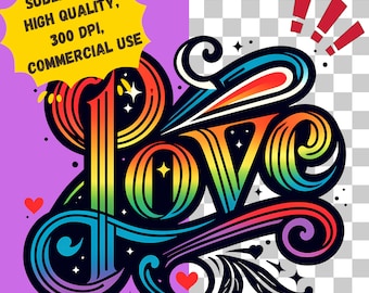 Love PNG designs, Love Wins shirt, Love is Love, Rainbow PNG, Sublimation Design Download, Pride Png, Human Rights Shirt, Commercial Use