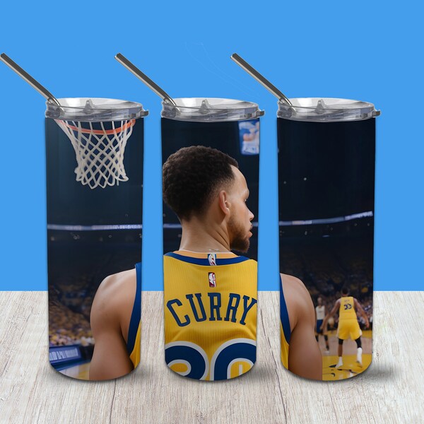 Basketball Tumbler Wrap, Stephen Curry, Basketball Fan Gift, Sports Theme Tumbler Png 20 oz Tumbler Accessoires