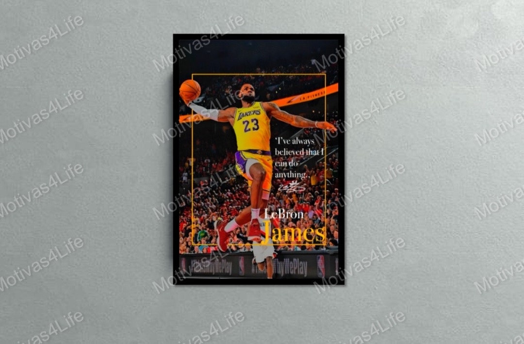 Lebron James Poster, Lebron James Wall Art, Los Angeles Lakers Poster