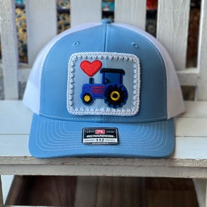 Blue & White - Love Tractor - Trucker Hat  / Widespread Panic Inspired / Richardson Brand Hat