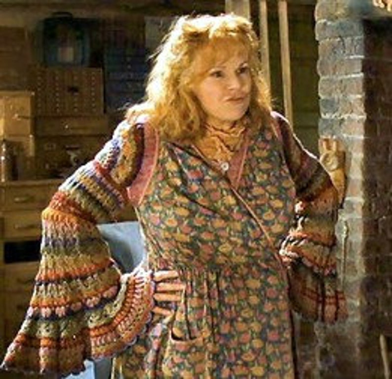 mrs weasley cardigan digital pattern crochet, 4mm hook image 3