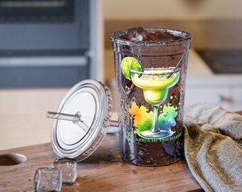 Citrus Swirl Iced Margarita Cup (Taza de café helado, 16 oz) Regalo para amantes de los cócteles / Bebidas elegantes / Regalo del Día de las Madres / Regalo del maestro