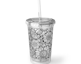 Tasse à café glacée minuit tournesol (16 oz)