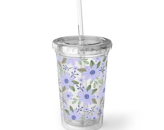 Tasse à café glacée infusion florale (16 oz)