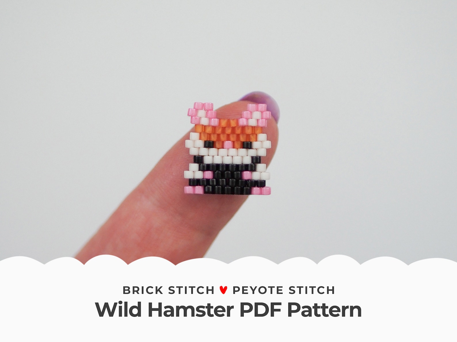 Hamster Bead Pattern Wild Hamster Brick Stitch Pattern, Cute Small Mouse Peyote Stitch ...