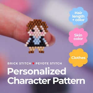 Personalisierte Charakter Ziegel Stichmuster, Rocailles Diagramm verwendet, um DIY benutzerdefinierte Geschenk, DIY Hochzeitsgeschenk oder Perlen Armband Charme zu machen