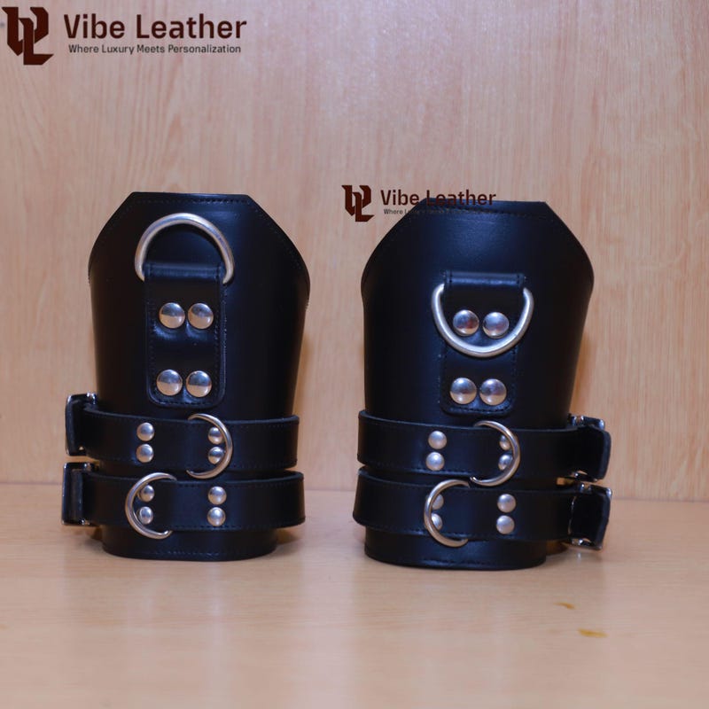 Unisex Leather Ankle Or Wrist Suspension Cuffs - CUFF1 main image 0