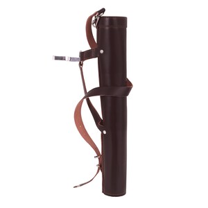Bullwhip Squadron Genuine Cowhide Leather Back Arrow Quiver – Traditional Handmade (Brown, AR-1039-BRN)