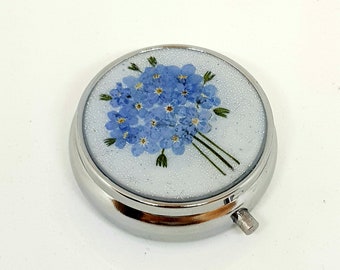 Riktig blomma pillerlåda: Resetablett med 3 fack (4,8 cm)