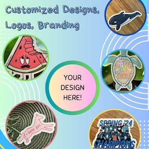 Aangepaste gestanste vinylstickers | Gelamineerde en waterdichte aangepaste ontwerpen/logo&#39;s/branding