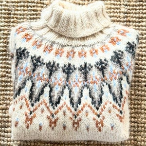 Lopapeysa icelandic sweater in pure icalandic lopi yarn Ulfur polar zdjęcie 7